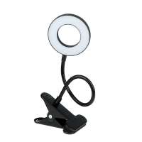 Depuley desk light led flexible modern dimmable switch control clip lamp usb charger cable table lamps