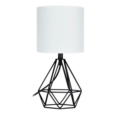 Depuley Black Hollow Base E26/E27 Fabric Bedside Table Lamp