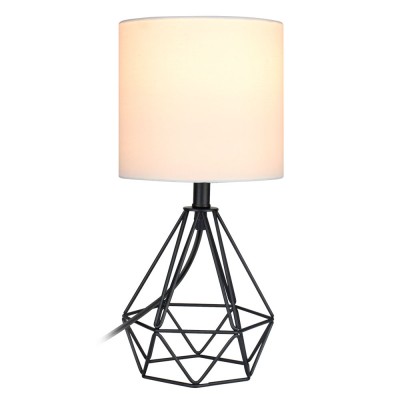 Depuley unique design metal base E26 decorative bedside fabric table lamp